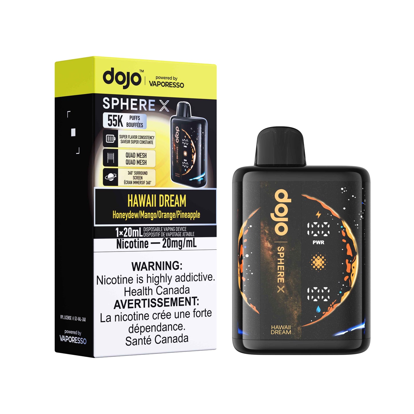 Hawaii Dream DOJO SPHERE X 55K DISPOSABLE(5PCS/CTN)
