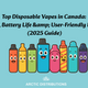 The top disposable vapes in Canada in 2025