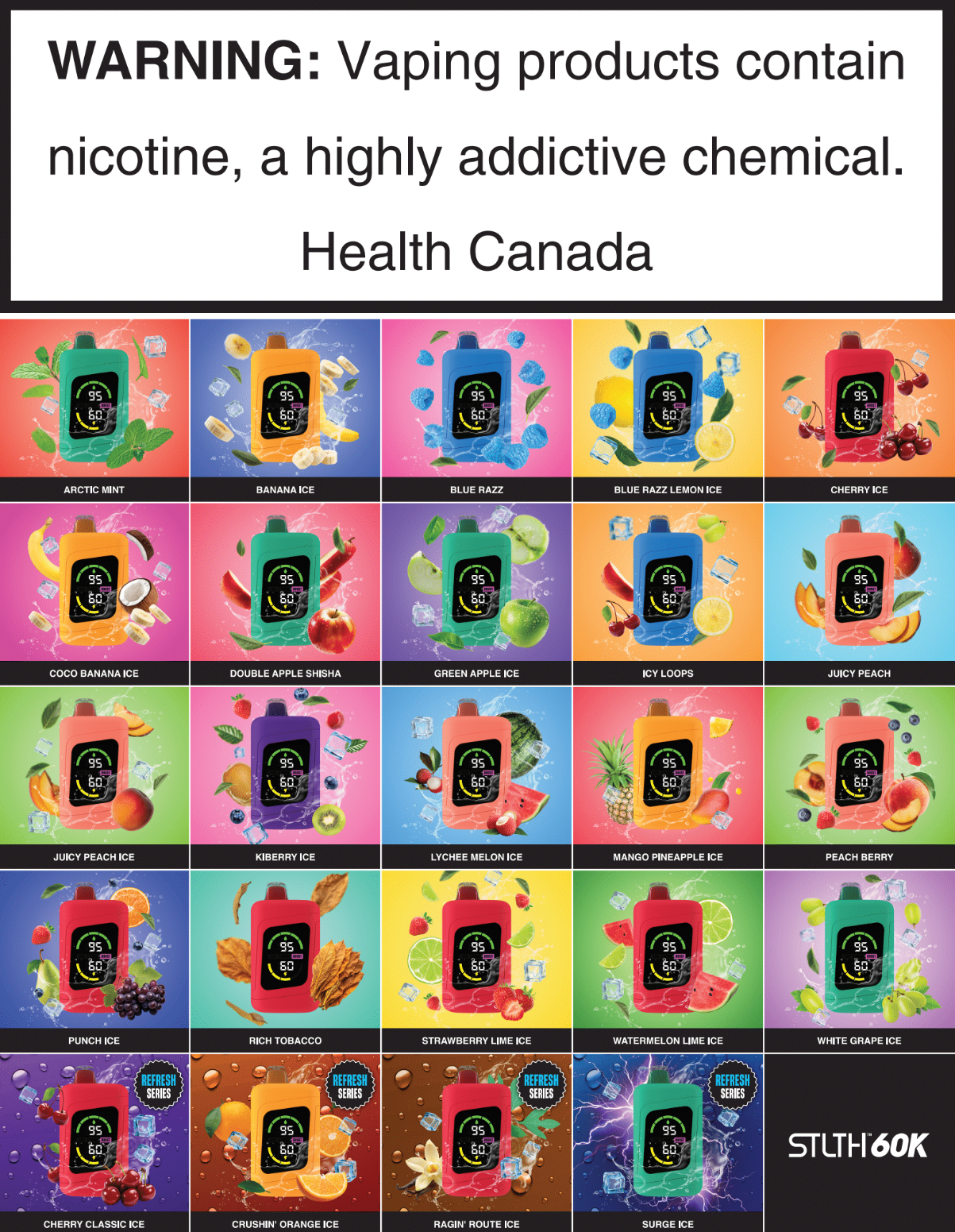 STLTH 60K Disposable Vape (4PCS/CTN)' - Arctic Distributions
