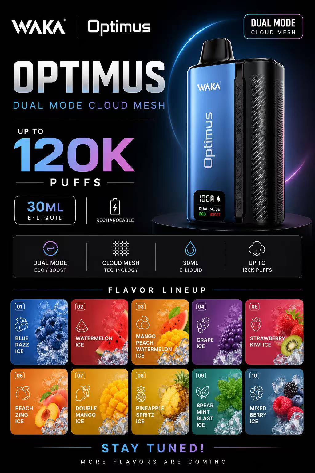WAKA Optimus 120K Device (5PCS/CTN) -18mg/mL